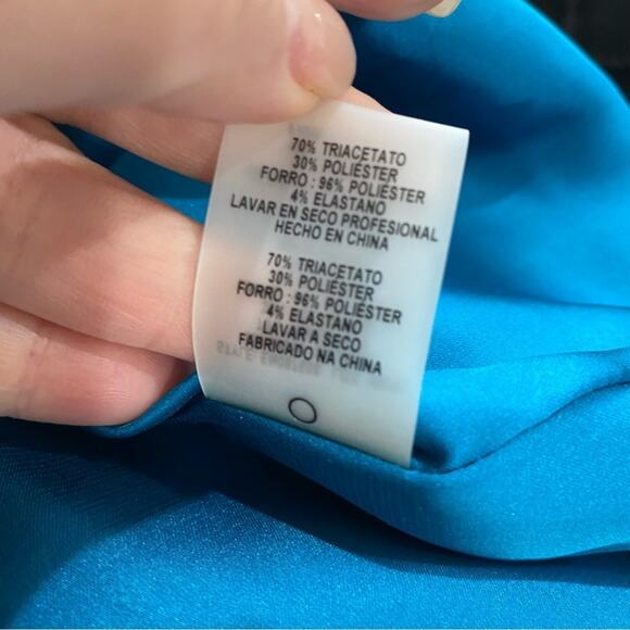 Elie Tahari Natanya 3/4 Sleeve Sheath Dress Blue Size 4 Career Cocktail - Picture 7 of 12